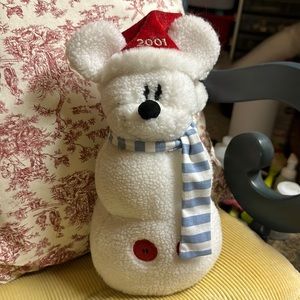 Disney Mickey Mouse Plush snowman- 2001